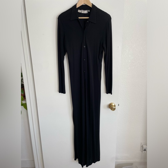 Vintage Ann Tjian for Kenar button down dress/duster - Picture 1 of 7